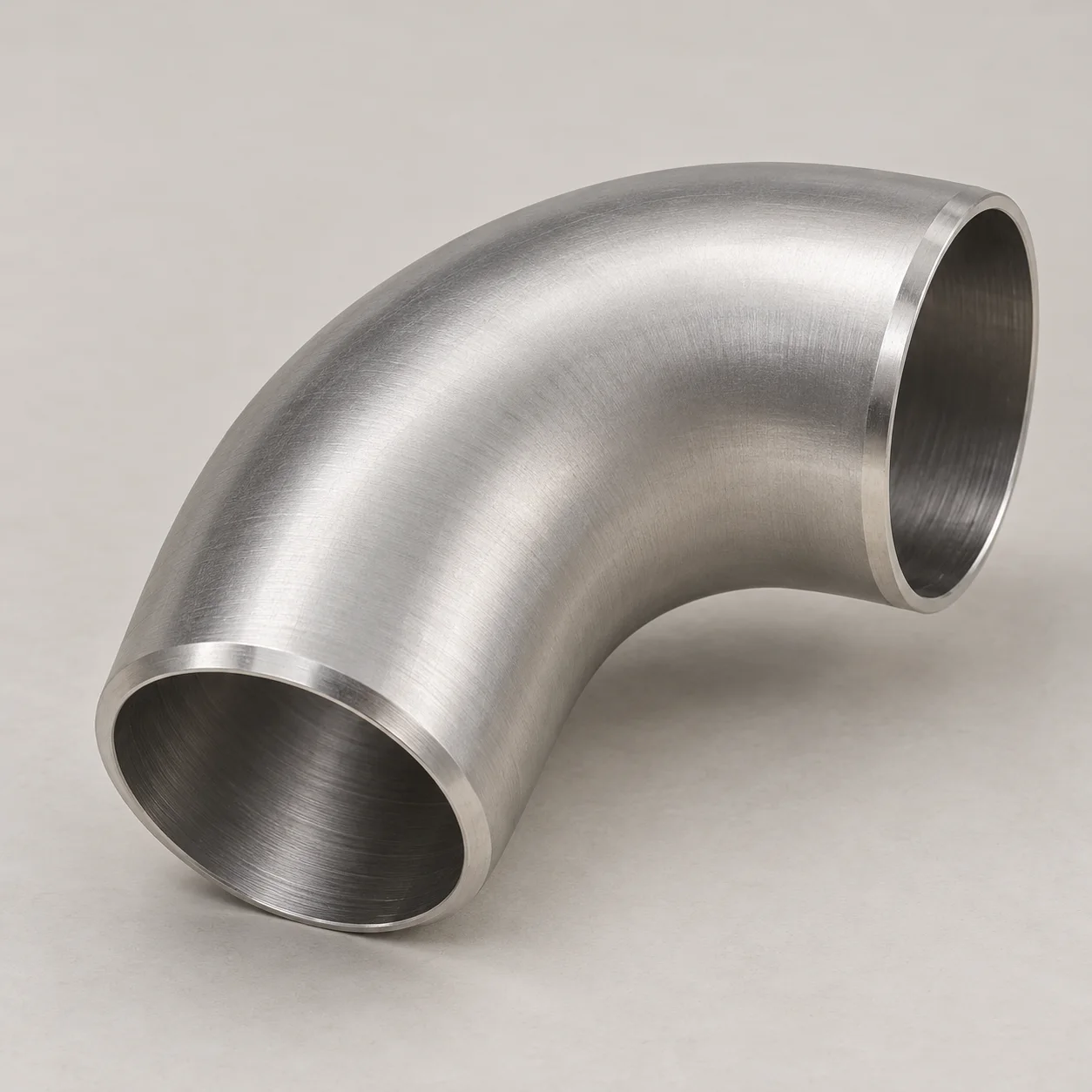 Representative AI-generated stainless steel elbow
