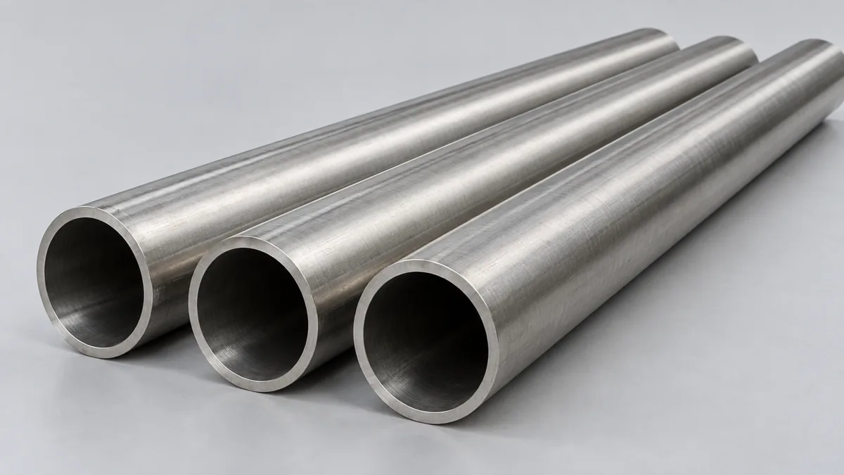 Representative AI-generated stainless steel pipe; not actual stock or proof of grade.