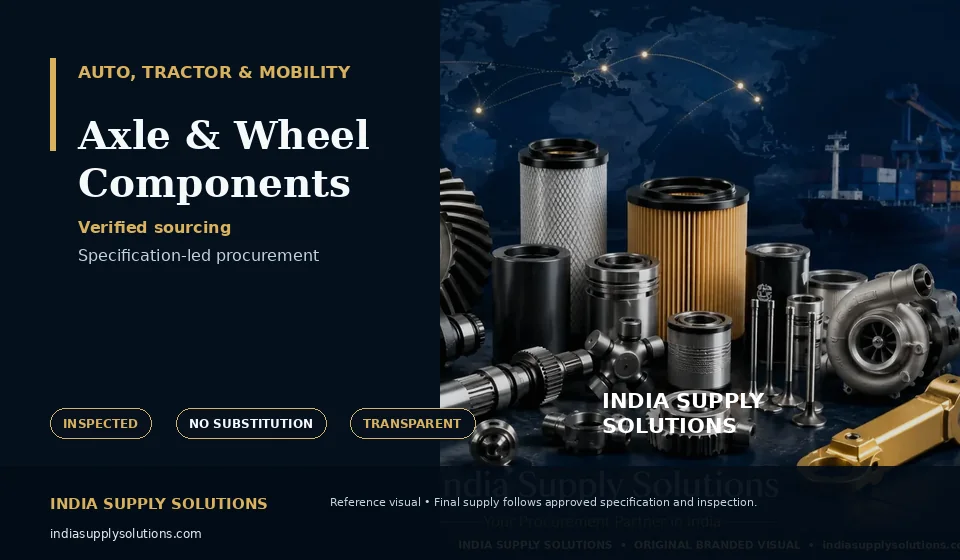Axle & Wheel Components — India Supply Solutions sourcing visual