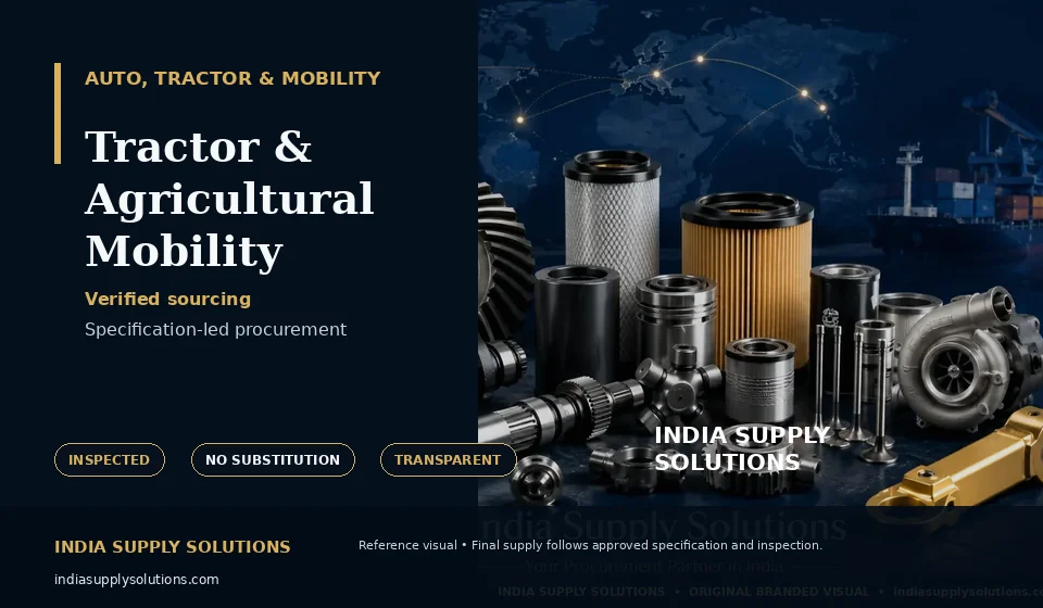 Tractor & Agricultural Mobility — India Supply Solutions sourcing visual