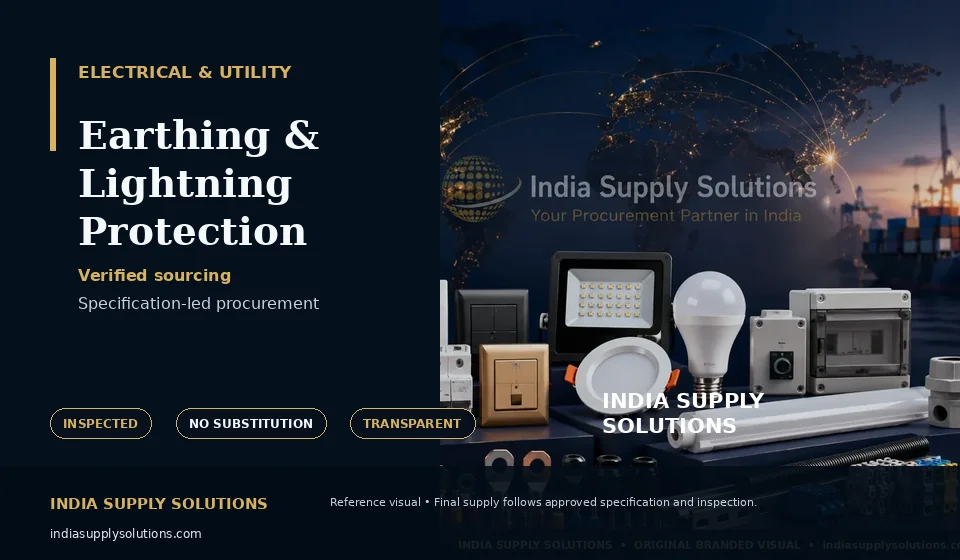 Earthing & Lightning Protection — India Supply Solutions sourcing visual