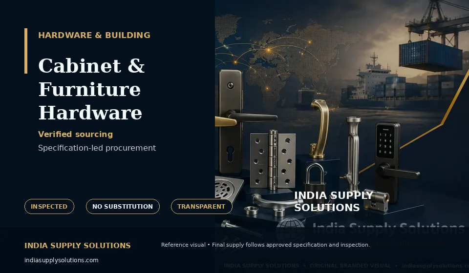 Cabinet & Furniture Hardware — India Supply Solutions sourcing visual