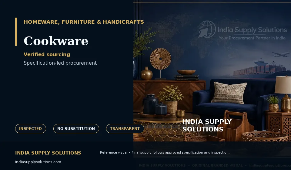 Cookware — India Supply Solutions sourcing visual