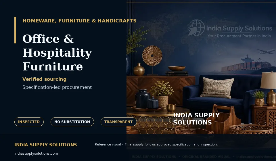 Office & Hospitality Furniture — India Supply Solutions sourcing visual