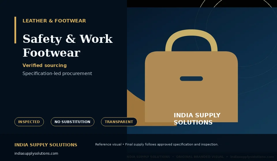 Safety & Work Footwear — India Supply Solutions sourcing visual