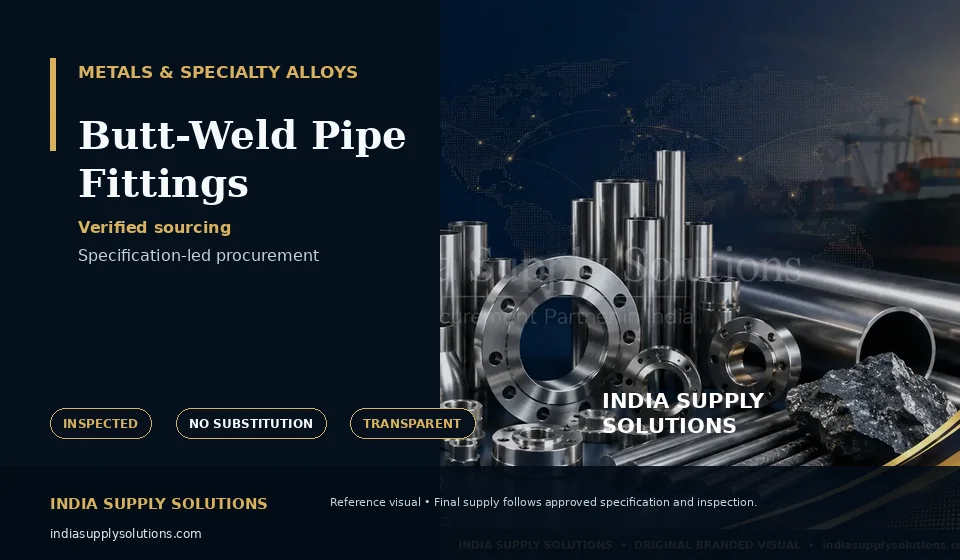 Butt-Weld Pipe Fittings — India Supply Solutions sourcing visual