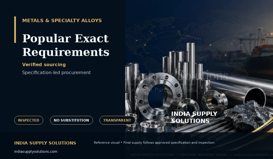 Popular Exact Requirements — India Supply Solutions sourcing visual