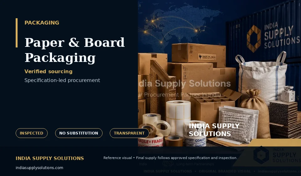 Paper & Board Packaging — India Supply Solutions sourcing visual