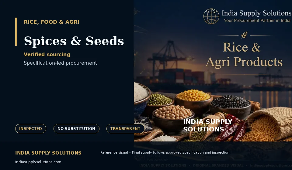 Spices & Seeds — India Supply Solutions sourcing visual