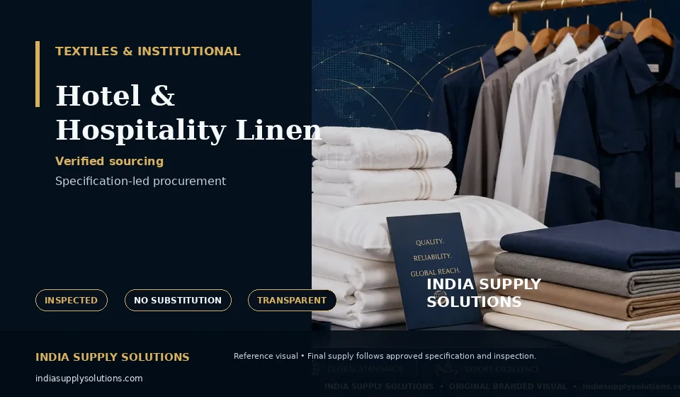 Hotel & Hospitality Linen — India Supply Solutions sourcing visual