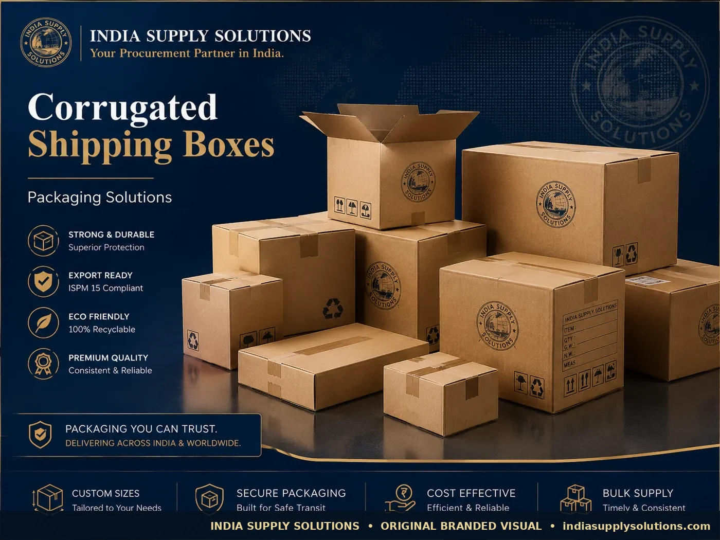 Corrugated Shipping Boxes — India Supply Solutions product-family reference photograph